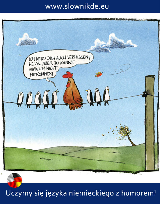 mitkommen - przychodzić z kimś, towarzyszyć, nadążać